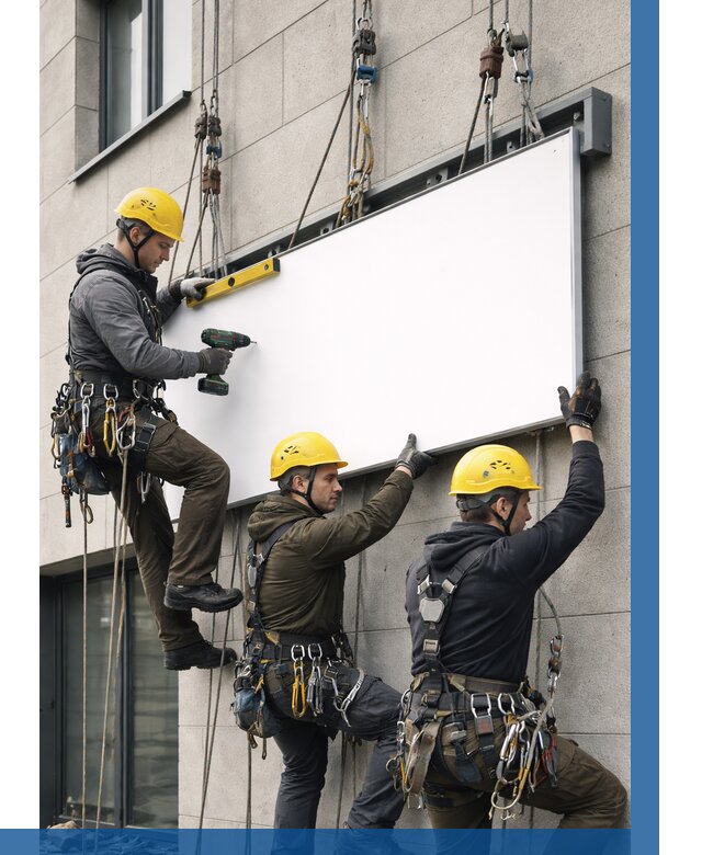 Монтаж рекламной вывески в Бугуруслане от 8152 р. | ВЫСОТНИК-Бгр