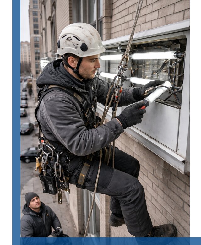 Профессиональная замена ламп в наружной вывеске в Бугуруслане