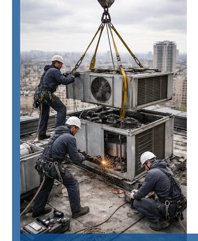 Демонтаж крышной установки в Бугуруслане любой сложности