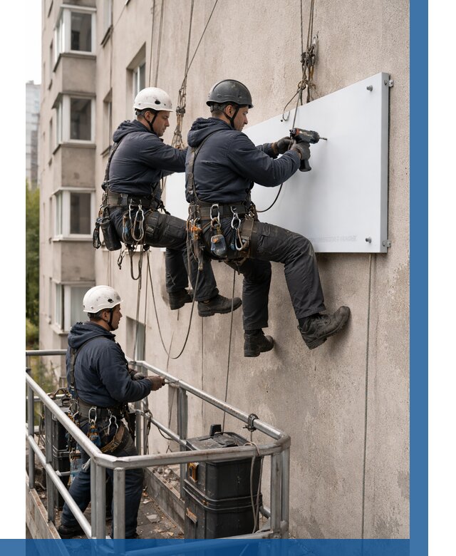 Монтаж табличек и указателей в Бугуруслане от 3567 р. | ВЫСОТНИК-Бгр