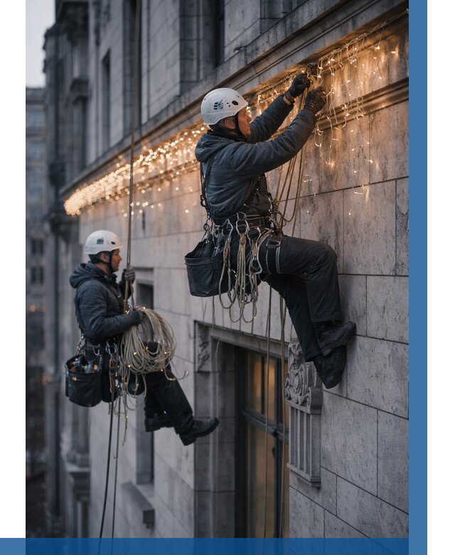 Монтаж новогодней иллюминации в Бугуруслане от 8662 р. | ВЫСОТНИК-Бгр