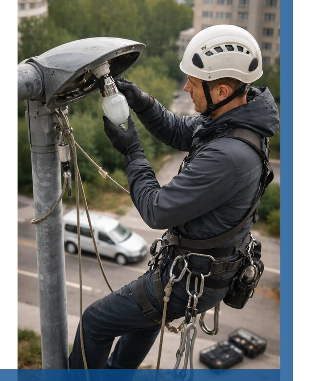 Замена ламп на высоте в Бугуруслане от 2548 р. | ВЫСОТНИК-Бгр