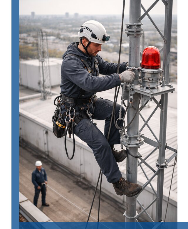 Монтаж заградительных огней и обслуживание объектов в Бугуруслане