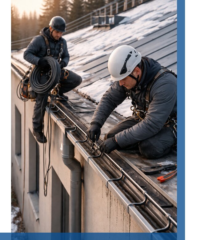 Монтаж греющего кабеля на кровле в Бугуруслане от 459 р. | ВЫСОТНИК-Бгр