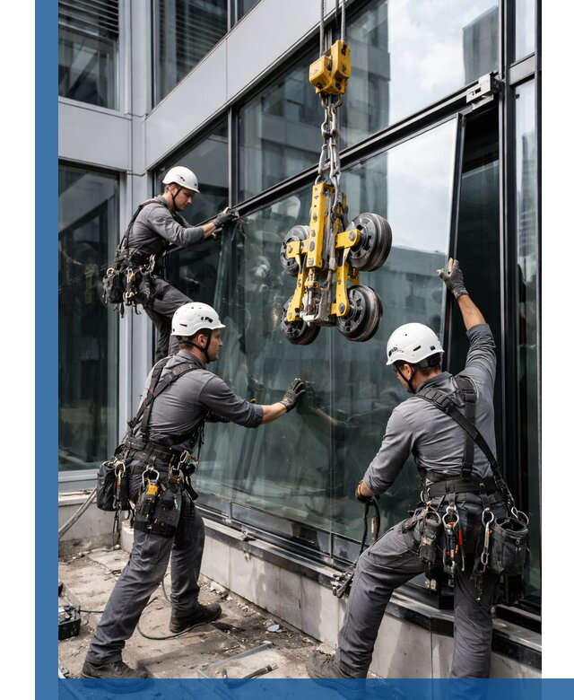 Структурное остекление фасадов в Бугуруслане монтаж и обслуживание