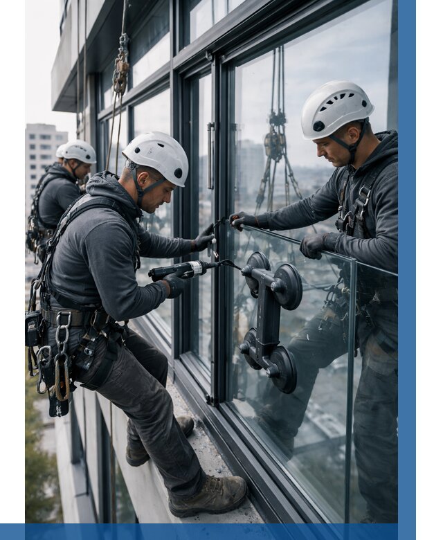 Витражное остекление зданий в Бугуруслане от 3567 р. | ВЫСОТНИК-Бгр