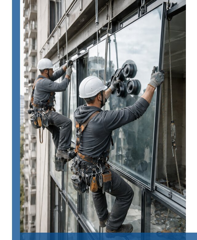 Витражное остекление фасадов и лоджий в Бугуруслане под ключ