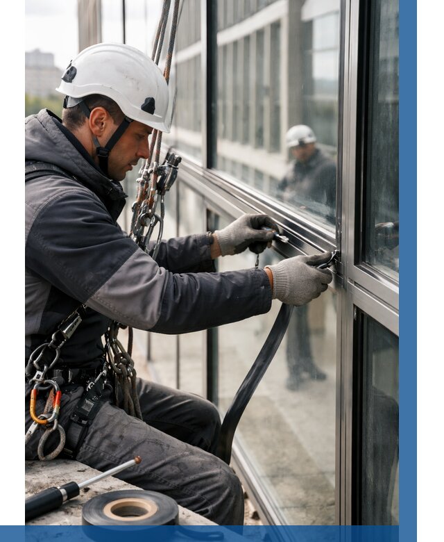 Ремонт витражных конструкций в Бугуруслане от 3567 р. | ВЫСОТНИК-Бгр