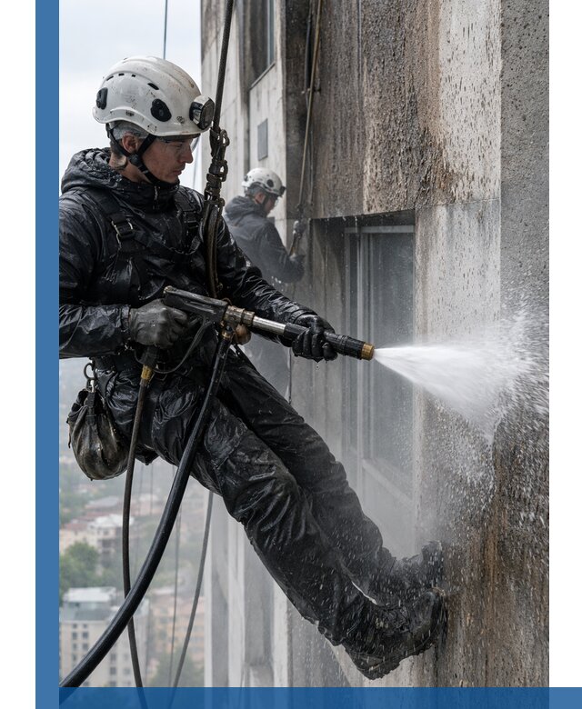 Гидроструйная очистка фасадов и конструкций в Бугуруслане