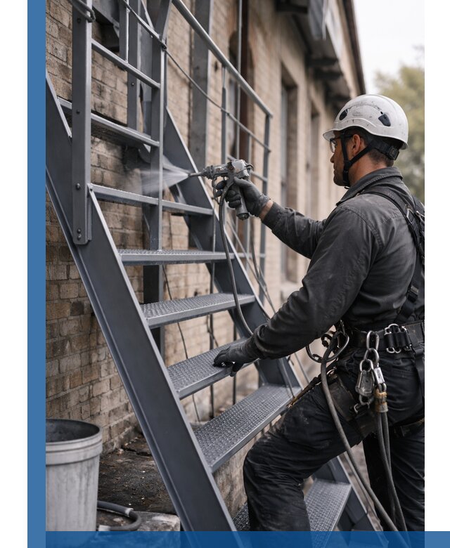 Покраска и антикоррозионная защита пожарных лестниц в Бугуруслане