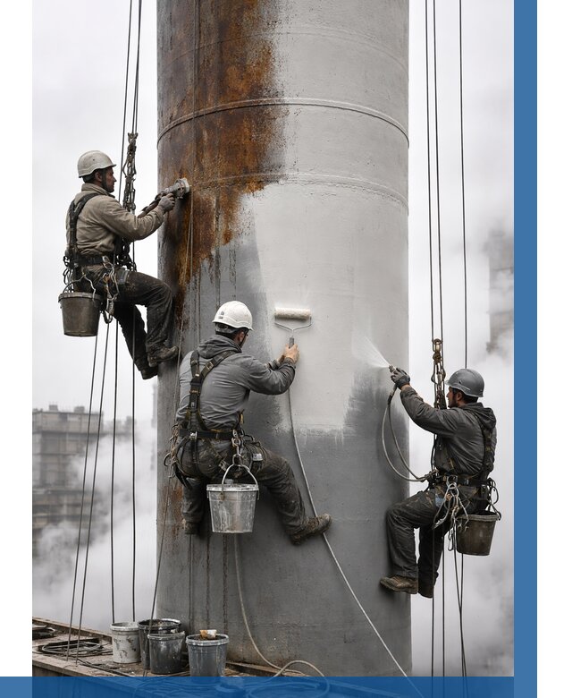 Покраска дымовых труб в Бугуруслане от 8662 р. | ВЫСОТНИК-Бгр