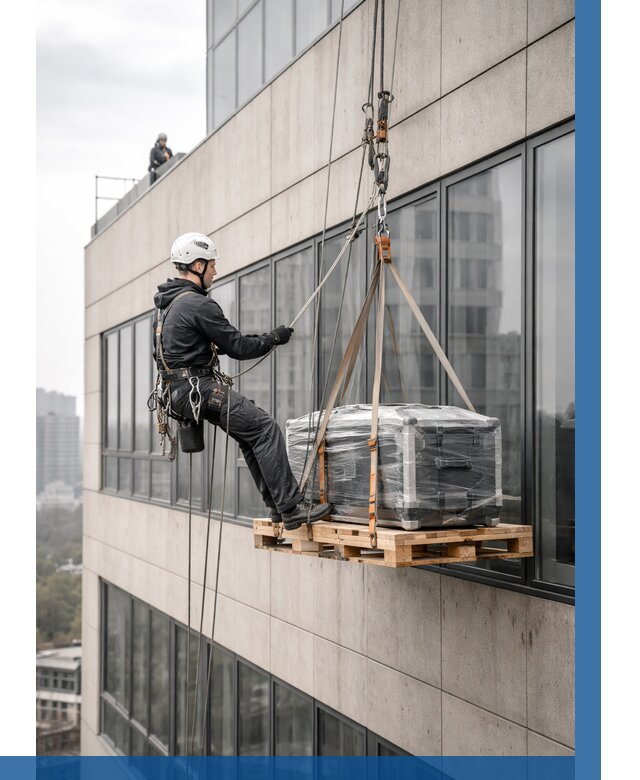 Спуск груза по фасаду в Бугуруслане от 3567 р. | ВЫСОТНИК-Бгр