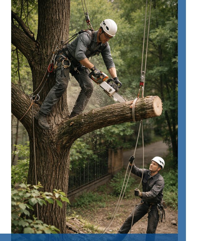 Спил деревьев альпинистами в Бугуруслане от 8152 р. | ВЫСОТНИК-Бгр
