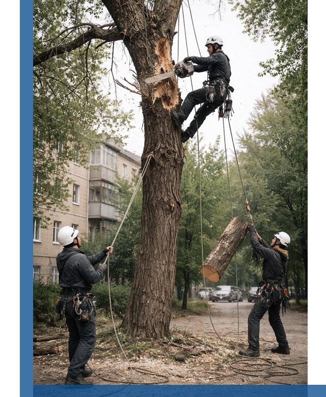 Срочное удаление аварийных деревьев в Бугуруслане с гарантией безопасности