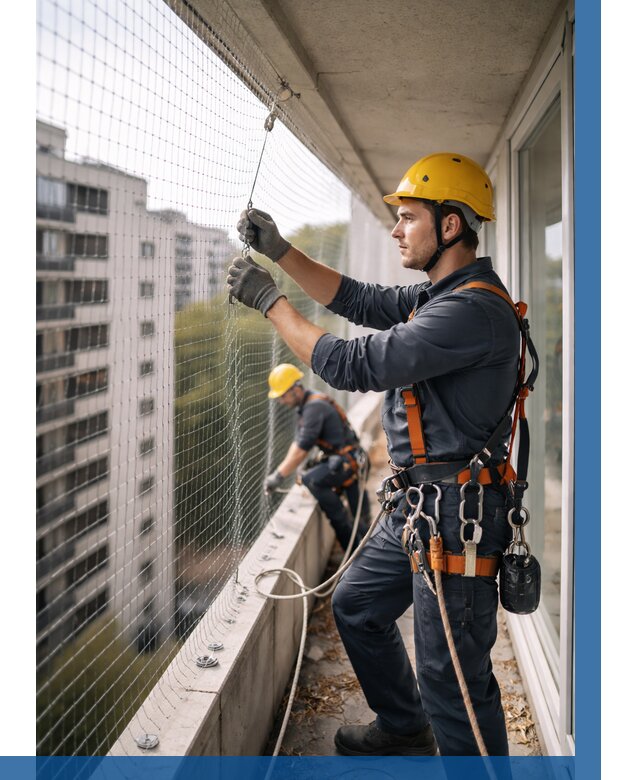 Монтаж сетки от птиц в Бугуруслане от 4586 р. | ВЫСОТНИК-Бгр